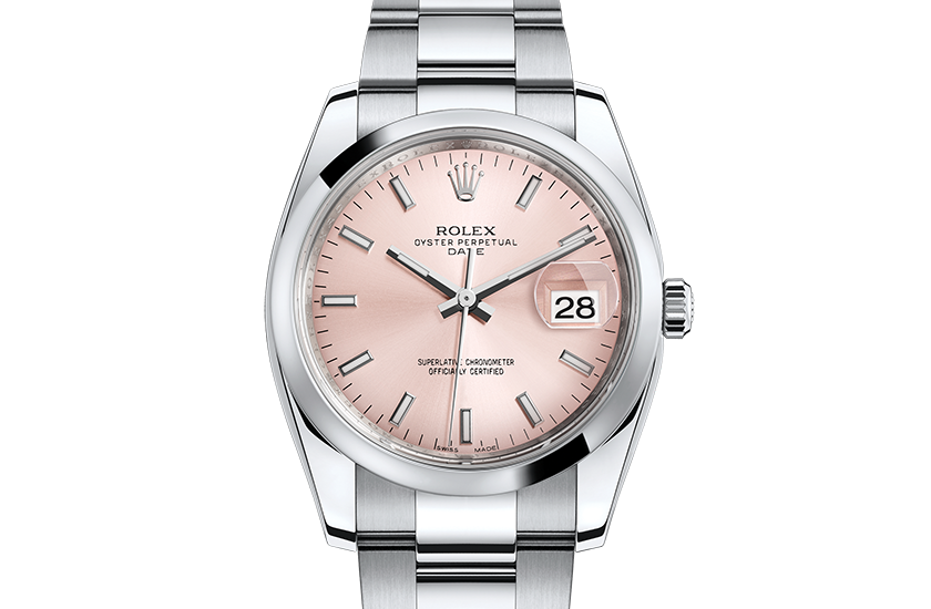 designer replica Rolex Date 34 Pink 
