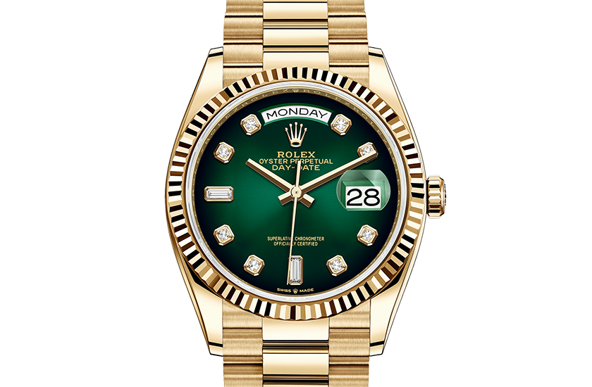 buy Rolex Green ombré set with diamonds Dial 128238 – high quality replica watches