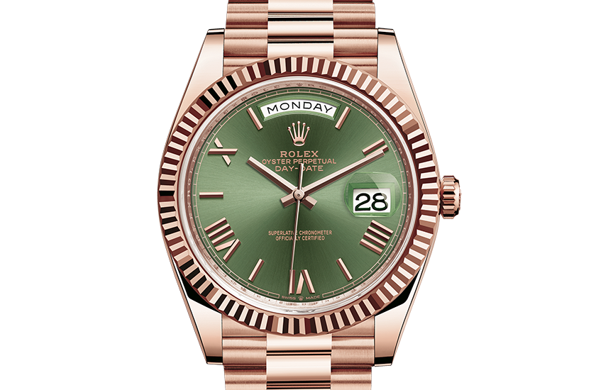 rolex oyster perpetual day date green