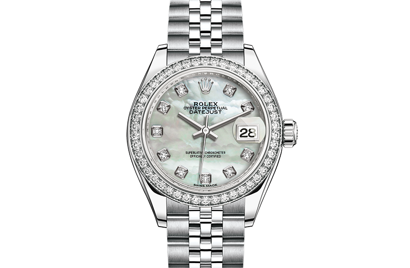 rolex datejust white mother of pearl